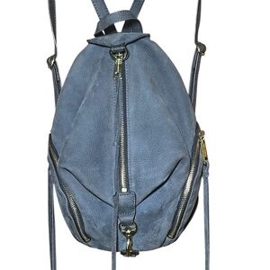 Rebecca Minkoff Julian Backpack – Dove Grey Suede + Gold Hardware  *Rare & Mint*